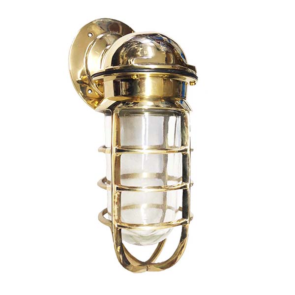 Norwegian Navy Brass Bulkhead Wall Light – Trinity Marine