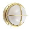 Solid Brass Bulkhead Light with Cross Bar