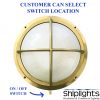 Nautical Bunk Light - Brass Round Bulkhead