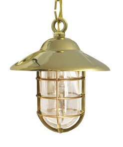 Shiplights Bulkhead Chain Pendant in Unlacquered Brass (C-3)Shiplights Bulkhead Chain Pendant in Unlacquered Brass (C-3)