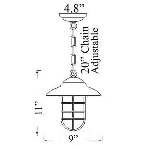 Shiplights Bulkhead Chain Pendant Diagram (C-3)