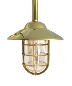 Shiplights Bulkhead Fixed Pendant in Unlacquered Brass (C-3TUB)