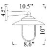 NC-2 Modern Wall Sconce Diagram