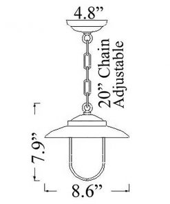 NC-4 Modern Ceiling Pendant Diagram