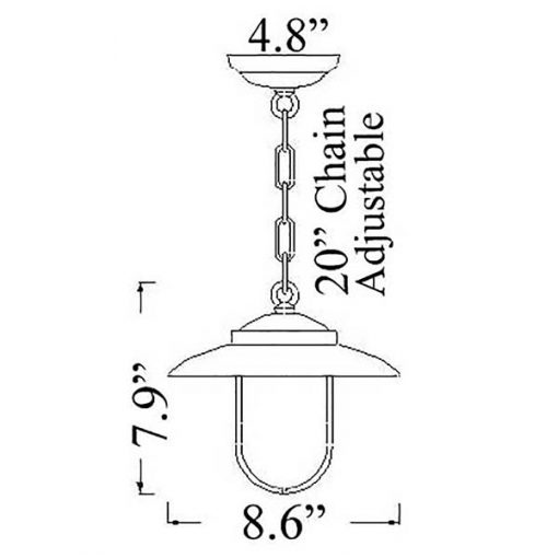 NC-4 Modern Ceiling Pendant Diagram