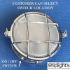 Nautical Bunk Round Bulkhead Light with Switch