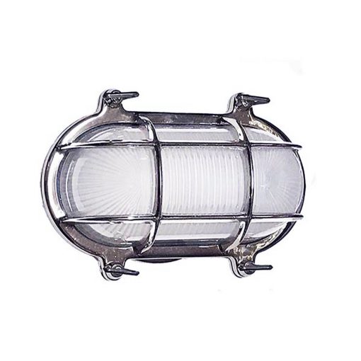 Chrome Nautical Wall Sconce by Shiplights compare to DWR Oval Bulkhead Light