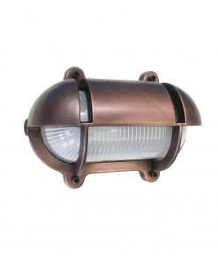 Oval Bulkhead Light with Eyelid Antique Copper (O-6)