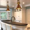 Nautical Kitchen with Cargo Salvaged Pendants