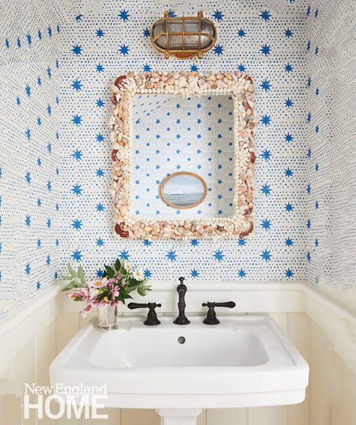 Nautical Bathroom in Nantucket with Shiplights WF-2