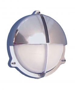 Chrome Round Bulkhead Sconce (R-11C) by Shiplights