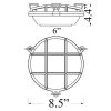 Round Bulkhead Sconce Diagram by Shiplights (R-1)
