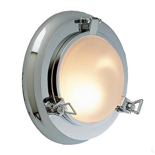 Chrome Porthole Sconce by Shiplights