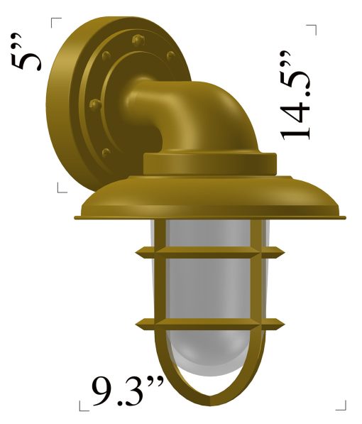 classic bronze nautical sconce diagram