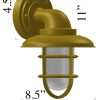 UL Listed J Box ready bronze nautical sconce