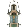 14 Brass Anchor Oil Lamp w/ Clear Fresnel Lens - Ship Lantern