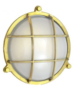 WF-4 Solid Brass Bulkhead Cage Light