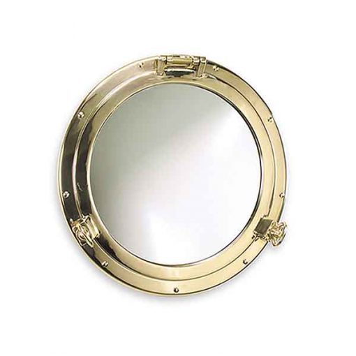 Solid Brass Porthole Mirror