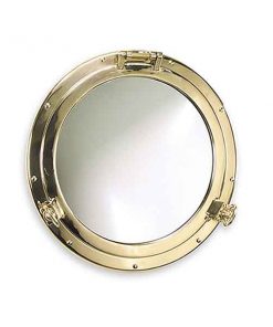 Solid Brass Porthole Mirror