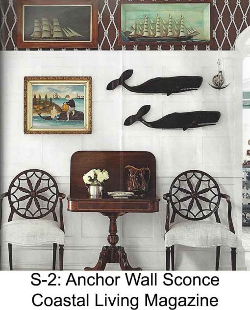 Polished Nautical Anchor Wall Sconce by Shiplights