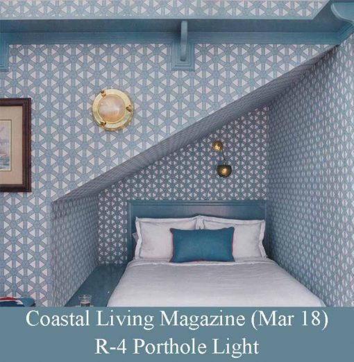 Porhole Brass Light by Amal Kapen in Coastal Living Magazine