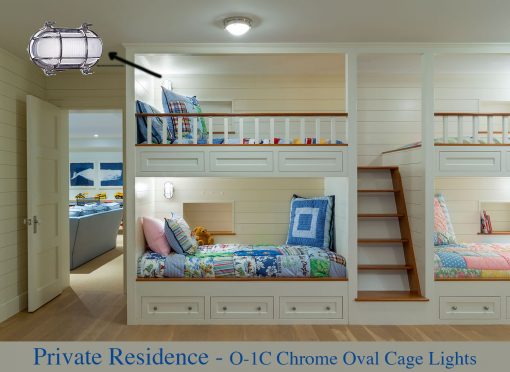 Chrome Contemporary Bedroom Bunk Sconces (O-1) by Shiplights