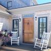 solid brass nautical porch lights in classic nantucket home