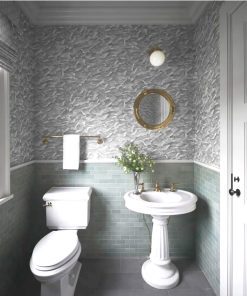nantucket dream home bathroom with Shiplights nautical schoolhouse sconce