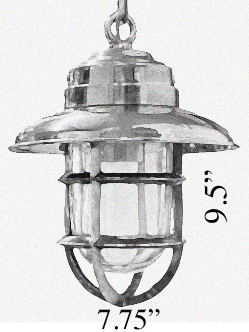marine grade bronze nautical pendant diagram