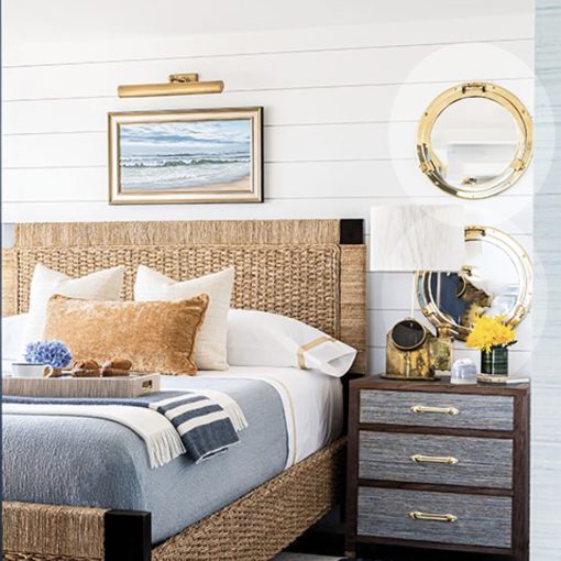 Solid Brass Nautical Porthole Mirror on Nantucket